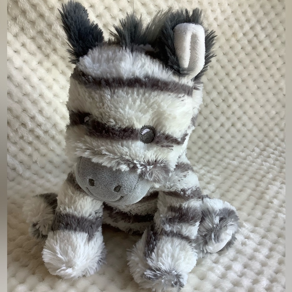 Kellytoy Kellybaby Plush Zebra with Rattle Inside Stuffed Animal Toy
